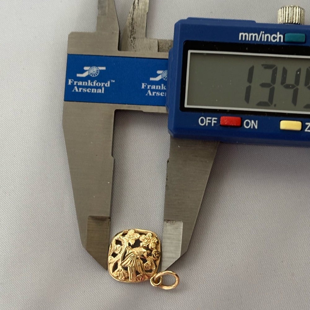 SOLD! Authentic Vintage Ming's Hawaii Vintage 14k  Bird & Plum Pendant
